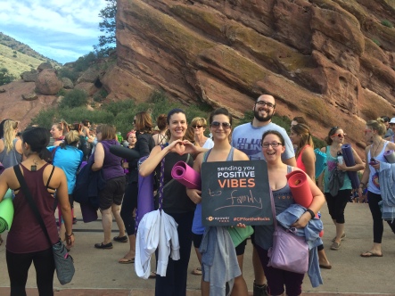 Yoga on the rocks in Colorado